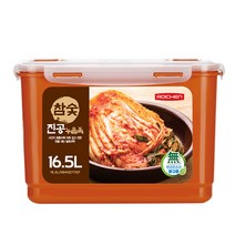 로이첸 진공 누름독 참숯 김치통 누름판 용기 모음, 16.5L, 1개