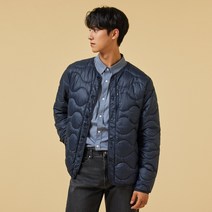 [JAJU/자주] 남 BETTER_다운필 물결 퀼팅 라이트 점퍼_네이비