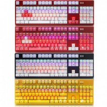 앱코 K8700 카일 광축 크리스탈 키캡 게이밍 키보드, 핑크키캡, 레드바디
