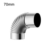 화목난로 캠핑화목난로 가정용 캄팽용 미니난로 607080mm 스테인레스 스틸 90도 용, 70mm