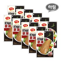 하림 닭가슴살 훈제, 100g, 10개