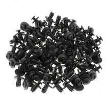GHSHOP 3x100Pcs 플라스틱 리벳 자동차 범퍼 펜더 클립 도어 패널 나사 6mm 구멍 직경, 설명, 블랙