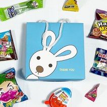 소소야 과자 선물 세트 어린이집 생일답례품 단체 간식꾸러미 구디백, 1개, 14_킨더래빗백(블루)