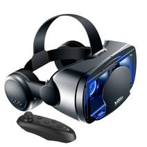 가상현실 vr 게임기 풀세트 3d 스마트 안경 헤드셋 가상 현실 헬멧 스마트 폰 전체 화면 비전 광각 렌즈 컨트롤러 헤드셋 7 인치호환, vrg-ear-y1