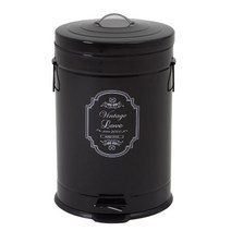클래식 더스트빈 휴지통 5L, 블랙, 1개