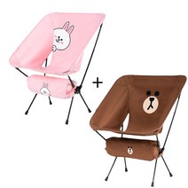 Picky Virgo 헬리녹스체어 캠핑의자 1+1, 핑크색