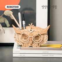 한글설명서 별별탐구생활 로보타임 TG405 부엉이 다용도함 DIY 3D 우드 퍼즐 나무 조립 만들기 교육용