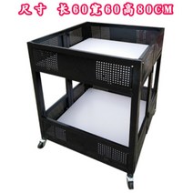 접이식 진열대 전시 의류 슈퍼마켓 각종 매장용 가판대 판매대 이동바퀴 적용, 60x60x80 스퀘어 블랙개
