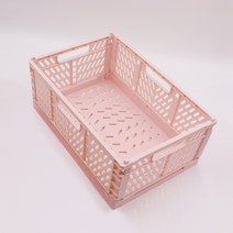 휴크래프트 다용도 접이식 수납 폴딩박스 핑크 L, 1개