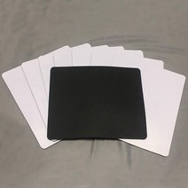 승화 전송 열 프레스 인쇄 공예를위한 10pcs 빈 마우스 패드, 하나, 검정, 흰색