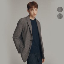 테이트 남성 체크 너치드 카라 누빔 자켓 2color KAAW9MJK900