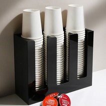 시둥마켓 +[시둥마켓]+_ 종이컵디스펜서 종이컵통 테이크아웃컵보관 컵디스펜서 세모금, 탕비실 오피스 카페 종이컵 정리보관 3열심플디스펜