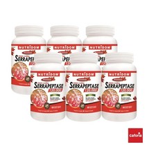 (6병) 뉴트리돔 세라펩타제 120 000 SPU 60캡슐 캐나다 직구 영양제 - 카포리아, 60정, 6개