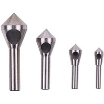 일본직발송 10. Elizabeth 모따기 커터 버 치즐 드릴 비트 4개 세트 고속도강 초경 원형 축 4사이즈 원형, One Size_One Color, One Size_One Color, 상세 설명 참조0