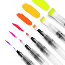 coree 워터브러쉬 수채화붓펜 6종세트 / 캘리그라피펜 일러스트