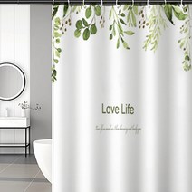 코팅블루 북유럽 호텔 폴리 PEVA DTP 화장실 방수 샤워커튼, 39.샤워리프, 180×200cm