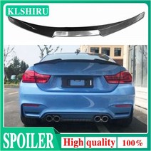 BMW F36 카본 블랙 4 시리즈 도어 그란 쿠페 M4 스타일 스포일러 2014- UP 420i 420d 428i 435i, ABS 브라이트 블랙