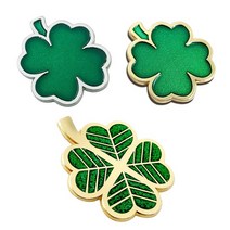 네잎 클로버 크로버 행운 볼마커 볼마크 골프공마커, 골드, 1개