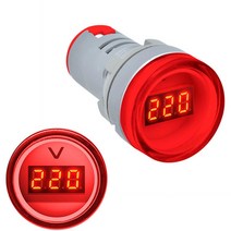 디지털 전압계 전류 측정기 테스터기 22mm ad16 22dsv 원형 ac 60 500v 미니 led 디스플레이 표시등 파일럿 램프, 빨간색
