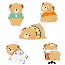 뚠뚠곰톡 홀더 테디아일랜드 그립거치대 스마트톡 스마트링, 클래식 톡_카키후디