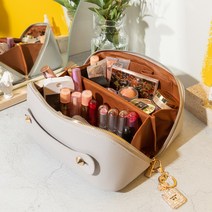 하루더봄 화장품 파우치 대용량 메이크업 가방 이너백 4color, purple, 1개