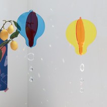 [케이트가든제작] 열기구 혼합 아크릴 모빌(완제품) 2color, 옐로오렌지