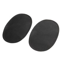 FCSHOP 2pcs 타원형 가죽 팔꿈치/무릎 패치 diy 바느질 장식 아플리케 블랙, PU 가죽