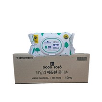 [가격행사]코코토토 데일리 깨끗한 물티슈 캡형 150매 x 10입