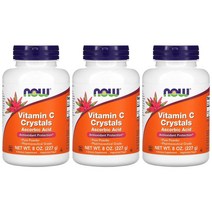 [2+1] Now Foods 비타민C 크리스탈 227g 파우더 비타민씨 아스코르브산 아스코르빈산 약들약 고약사 분말 가루 3개