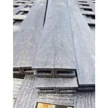 PVC 래티스 블랙 H캡 (연결용) 19x50x2400mm 라티스 울타리 발코니 정원