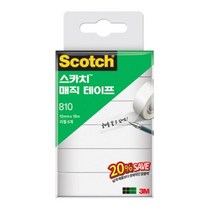 3M 매직테이프 리필(810R-6 12X18M 세이빙 팩 20) 사무용 셀로판, ◐본상품선택◑, 단일제품선택