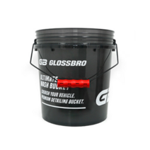 오마이카닷컴 글로스브로 슈프림 투명버킷18L 블랙+그립레드