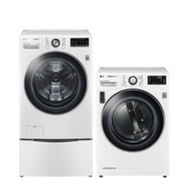LG전자 트롬 트윈워시 드럼세탁기 24kg + 미니워시 4kg + 건조기 17kg 세트 F24WWB-7WL 방문설치, F24WDWD(세탁기). RH17WTLN.F4WC, 화이트