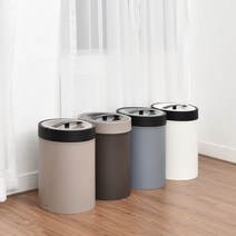 종량제쓰레기통 모던압축푸시통 10L 기저귀휴지통 압축휴지통 사무실휴지통 가정용휴지통, 모던 푸시통20L((브라운), 1개