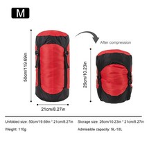 캠핑 침낭 꼴로르 자연 하이킹 침낭 미니 초경량 다기능 여행 가방 봉투 캠핑 s 방수 용품, 8.Red Bag M, 1개