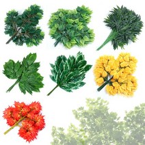 나뭇잎 가지 조화잎 나뭇잎 조경 자작나무 인조나무, 02그린자작잎가지