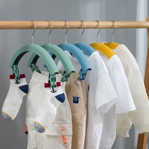 앤트 무지개 집게 옷걸이 세트, 성인옷 화이트 6P