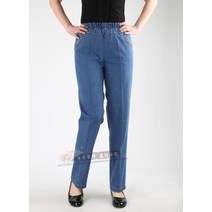 여성 밴딩 청바지 데님 와이드 팬츠 배기핏 자수 9부 바지 빅사이즈 워싱 여자청바지 프리사이즈 인박카011