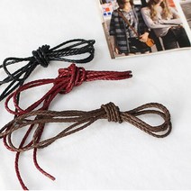 1마-인조가죽끈) 3mm 꽈배기끈 장식끈(3컬러) E2, 블랙, 1개