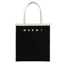 [마르니] 22FW 블랙 로고 프린트 투톤 토트백 SHMP0072A0 P4602 ZO197