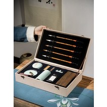 선물용 서예 세트 서예도구 필묵함 벼루 붓 입문용 초급자, 업그레이드 패키지