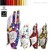 영골프 하트 여성 골프장갑 [왼손][양손], 화이트