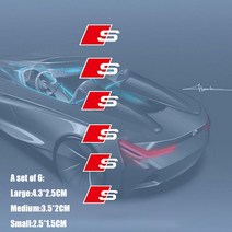 BMW호환범퍼 프론트범퍼 자동차 전면 후면 브레이크 켈리퍼 아우디 S 라인 콰트로 RS S5 A3 Q3 A4 B8 내열성 방수 스티커 6 개, 9.S 실버