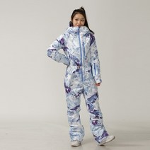 스노우보드강습 겨울 여성 스노우 보드 두꺼운 따뜻한 여성 Snowsuits 스포츠 온수 여자 점프 슈트 절연, [03] L, 02 Light Purple_03 L