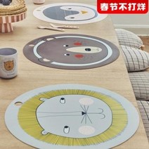 덴마크 OYOY 어린이 실리콘 식스팩 방수 미끄럼방지 열차단 캐릭터 푸드급 아기 테이블매트, 16 웜그레이조개