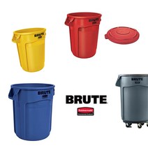 러버메이드 벤티드 브루트 원형 컨테이너 BRUTE 휴지통 다용도 정리함 원두보관 사료통, 녹색(뚜껑X), 75L