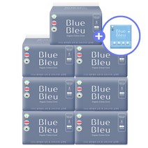 블루블루 유기농 순면커버 슈퍼 롱 오버나이트 날개형 생리대, 6개입, 7팩