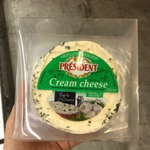 프레지덩 갈릭 차이브 크림치즈 125g x 4개입, 일반포장 동절기만
