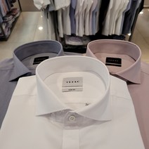 YJ1FBS106 슬림핏 와이드 카라 단색 3컬러 연예인~멋쟁이~긴소매 와이셔츠 직장~새신랑~굿