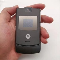 갤럭시 모토로라 노키아 오리지널 V3 리퍼브-오리지널 Razr GSM 쿼드 밴드 플립 잠금 해제 올드 패션 휴대폰, [02] full set with box, [01] Black